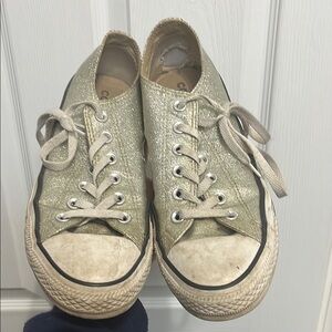 Converse Gold Glitter Sneakers